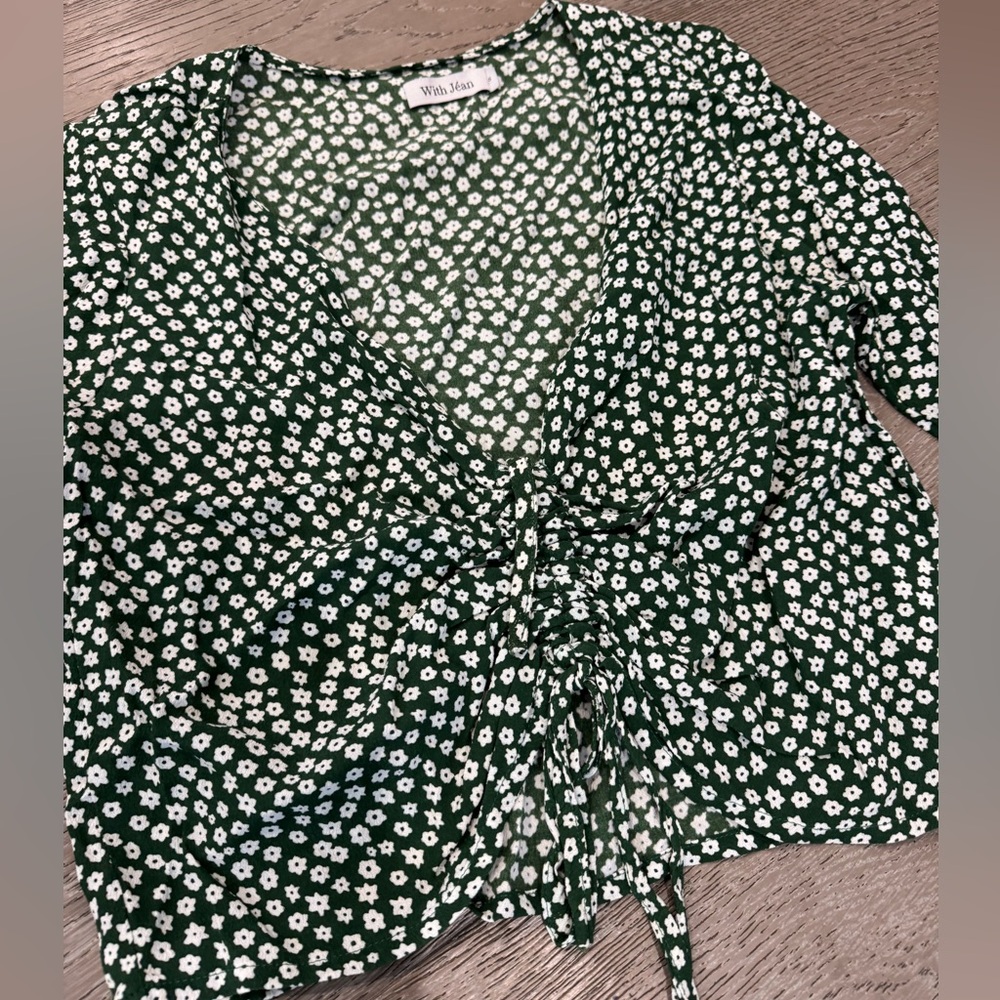 Green With Jean Top - Picture 2 of 4